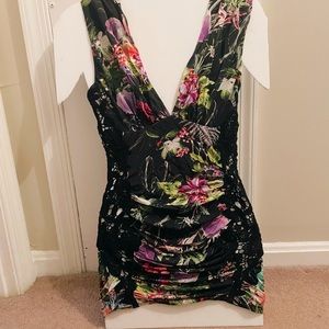 tropical 🌴 & lace minidress